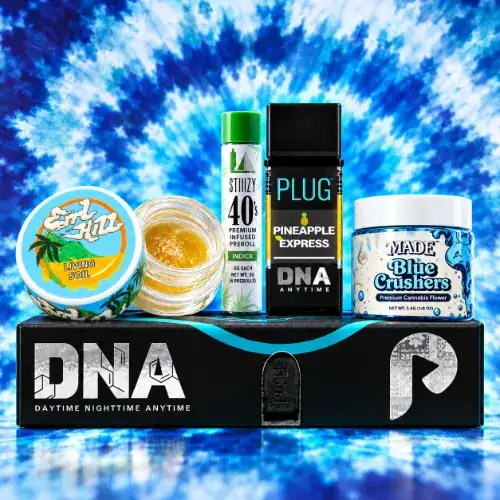 homepage-specials-slider-saturdays-october-2026-1 Vallejo Relief Center Saturday cannabis specials featuring STIIIZY infused prerolls, PlugPlay Pineapple Express vape, MADE Blue Gushers flower, and featured concentrates.